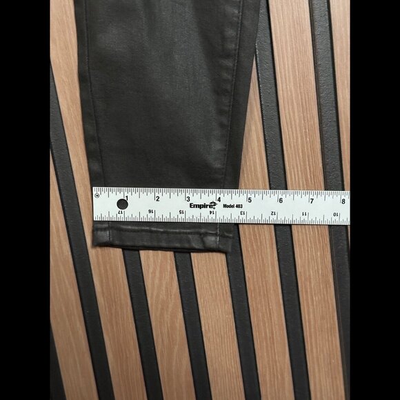 New Blank NYC Jeans 27 Womens Black Waxed Exposed Button Fly Skinny Fit - Picture 6 of 9